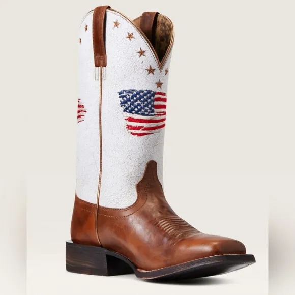 Ariat stylish Patriotic-Brand New in Box &quot;Patriot&quot; Western Cowboy leather boots