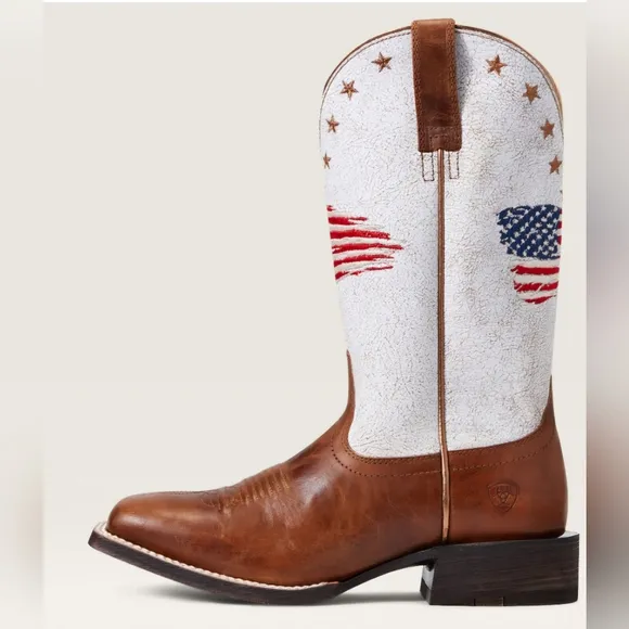 Ariat stylish Patriotic-Brand New in Box &quot;Patriot&quot; Western Cowboy leather boots