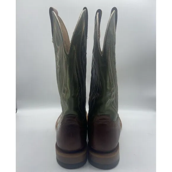 Ariat Western Midcalf Boots Men's 10D Match Up Embroidered Cognac Cowboy