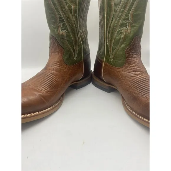 Ariat Western Midcalf Boots Men's 10D Match Up Embroidered Cognac Cowboy