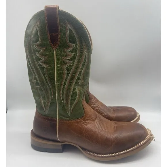 Ariat Western Midcalf Boots Men's 10D Match Up Embroidered Cognac Cowboy