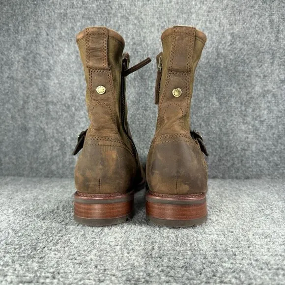 Ariat Savannah Boots Womens 8.5 Brown Leather Waterproof Zip Bootie Western