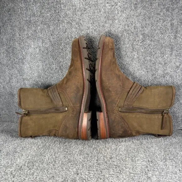 Ariat Savannah Boots Womens 8.5 Brown Leather Waterproof Zip Bootie Western