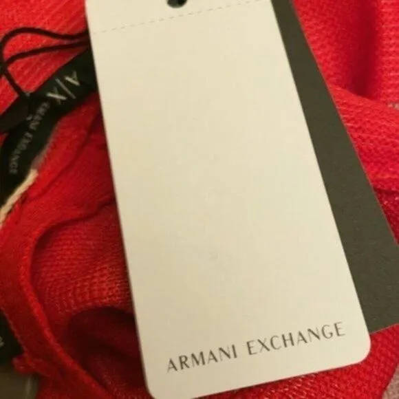 Armani Exchange Open front Cardigan red and white M