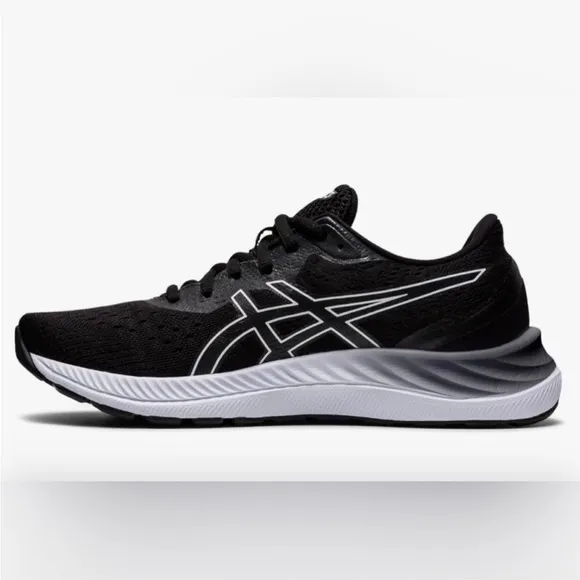 ASICS Gel Men's Black/White Running Shoes 9.5 hiking gym walking comfort sporty