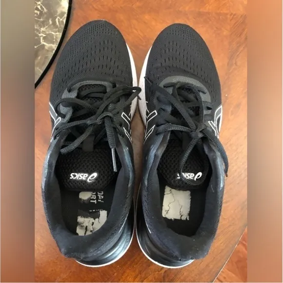 ASICS Gel Men's Black/White Running Shoes 9.5 hiking gym walking comfort sporty