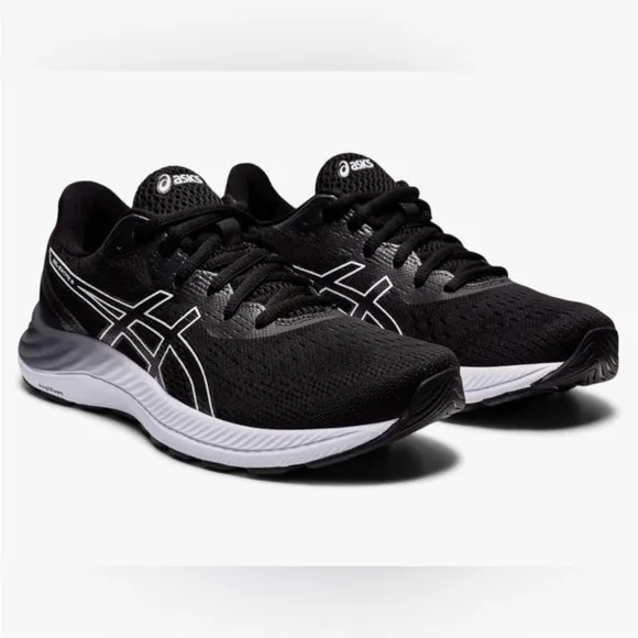 ASICS Gel Men's Black/White Running Shoes 9.5 hiking gym walking comfort sporty