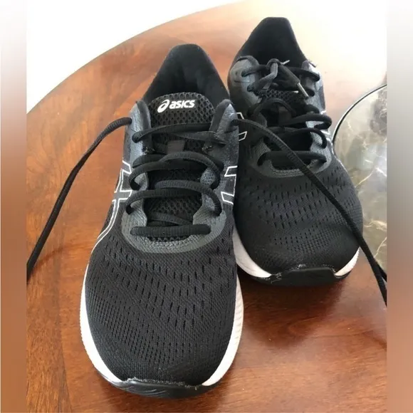 ASICS Gel Men's Black/White Running Shoes 9.5 hiking gym walking comfort sporty