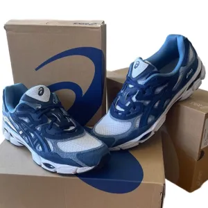 ASICS 🔥GEL-NYC Men’s size 10.5 Dynamic Blue and White Running / Lifestyle Shoes