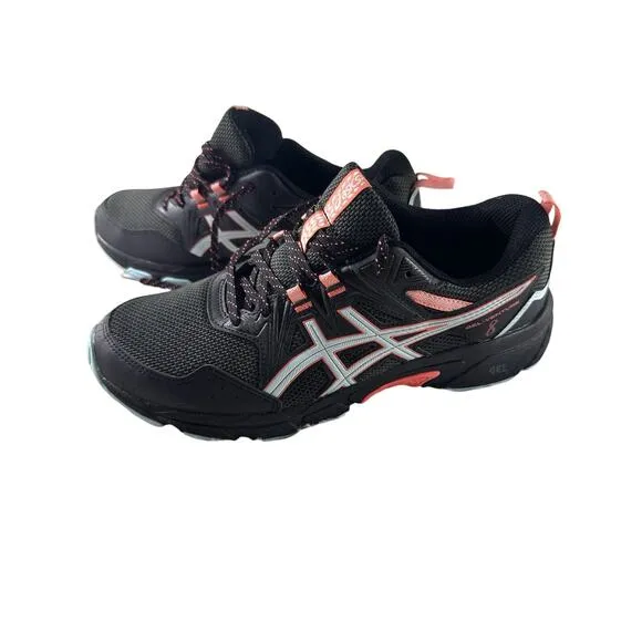 ASICS GEL-VENTURE 8 Black Orange Sneakers Walking Running Shoes Women’s 11 Wide