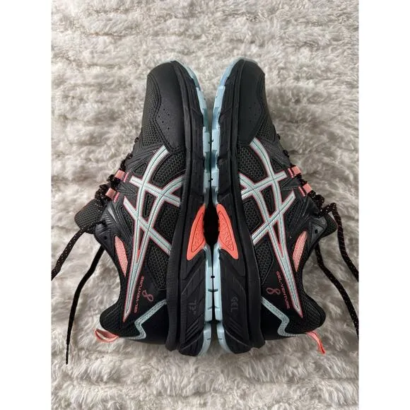 ASICS GEL-VENTURE 8 Black Orange Sneakers Walking Running Shoes Women’s 11 Wide