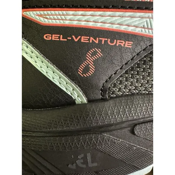 ASICS GEL-VENTURE 8 Black Orange Sneakers Walking Running Shoes Women’s 11 Wide