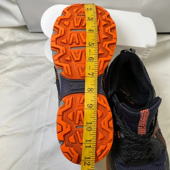 Asics Gel-Venture 8 Trail Running Shoes Cushioned Athletic Black Orange 8.5