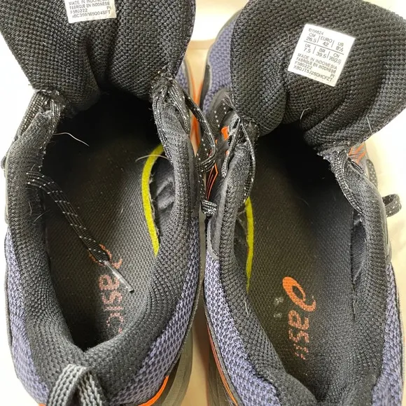 Asics Gel-Venture 8 Trail Running Shoes Cushioned Athletic Black Orange 8.5