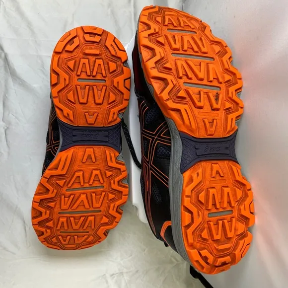 Asics Gel-Venture 8 Trail Running Shoes Cushioned Athletic Black Orange 8.5