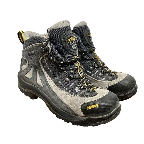 Asolo Women’s FSN 70 GTX Hiking Boots 7 Waterproof Outdoors Black Gray