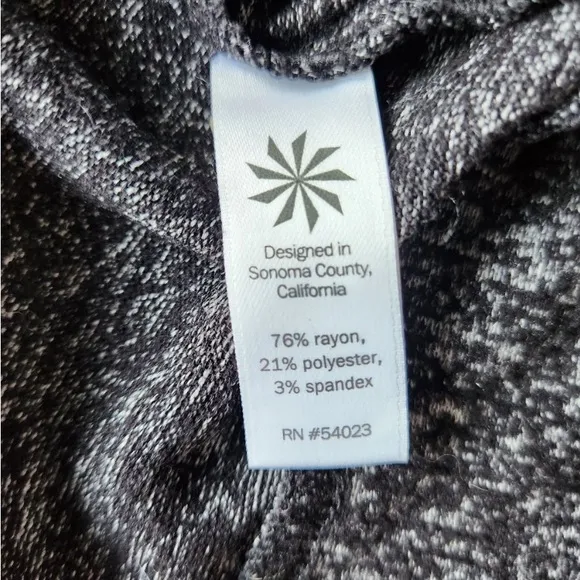 Athleta Marled Heathered Black Cocoon Cardigan Sweater Jacket