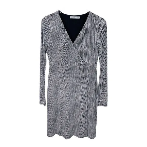 Athleta Wrap It Up Dress in Black Polka Dot S