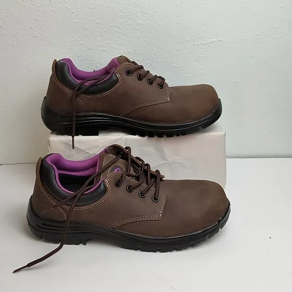 Avenger Foreman Oxford Purple and Brown Lace Up Boots with Durable Sole Size 10