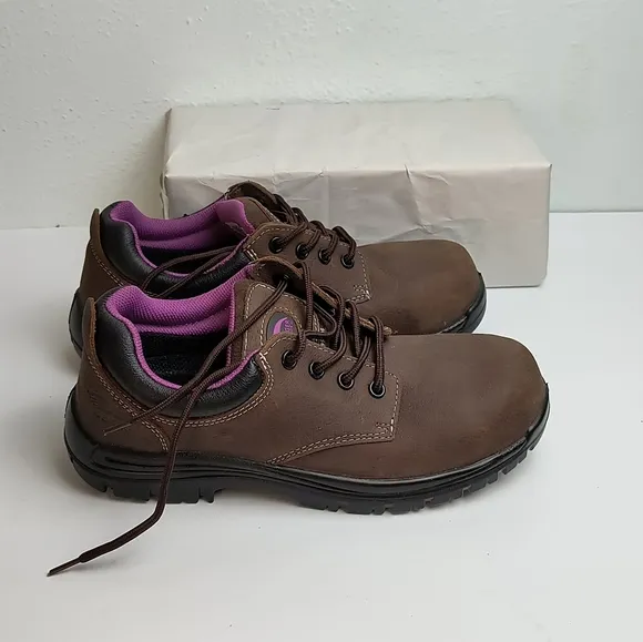Avenger Foreman Oxford Purple and Brown Lace Up Boots with Durable Sole Size 10