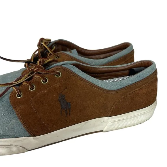 B1 Mens Polo Ralph Lauren Faxon Low Chambray Fashion Sneaker 15