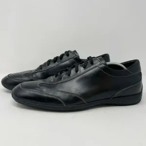Bacco Bucci Sport Black Leather Sneakers Mens Size 8
