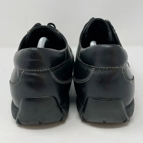 Bacco Bucci Sport Black Leather Sneakers Mens Size 8