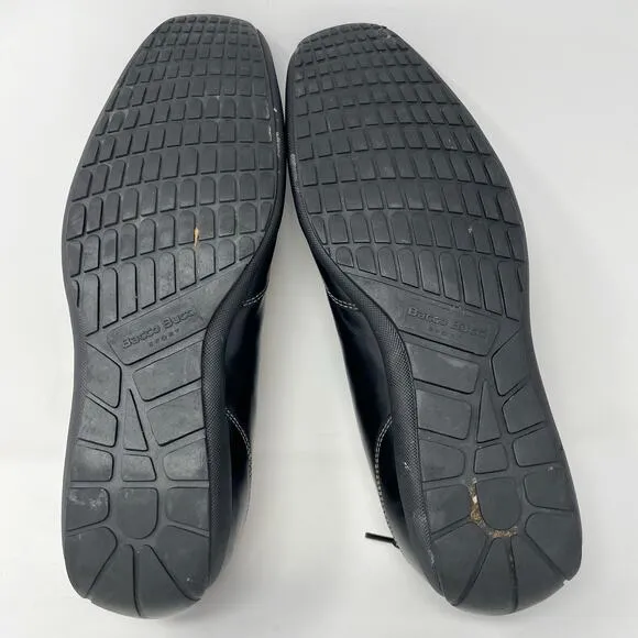 Bacco Bucci Sport Black Leather Sneakers Mens Size 8