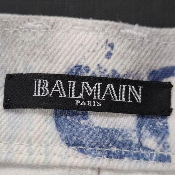 Balmain Tie-Dye Straight-Leg Jeans in Multicolor Cotton