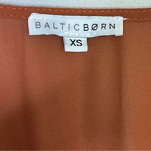 Baltic Born Celine Rust Faux Wrap Maxi Dress Bridesmaid Formal Wedding Guest