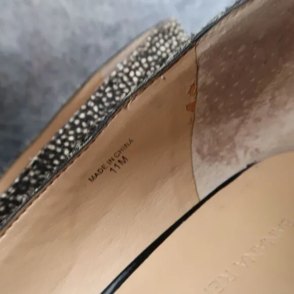 Banana Republic Shoes Womens 11 Pumps Heels Pointed Toe Dyed Fur Fashion Formal