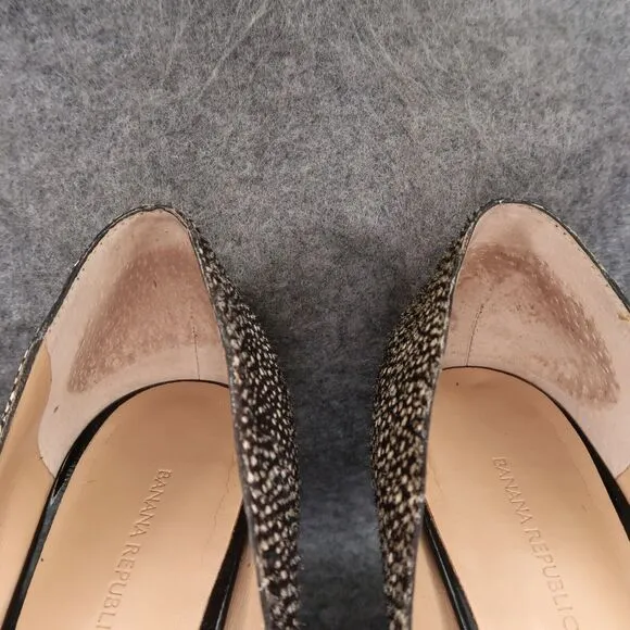Banana Republic Shoes Womens 11 Pumps Heels Pointed Toe Dyed Fur Fashion Formal