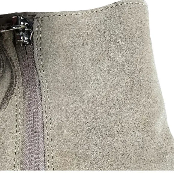 Bandolino NWOB Cow Suede Salome Heeled Boots size 11 waterproof imperfections