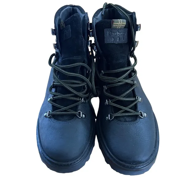 Barbor Black Belgrave Waterproof Leather Hiking Boots New No Box Size 7