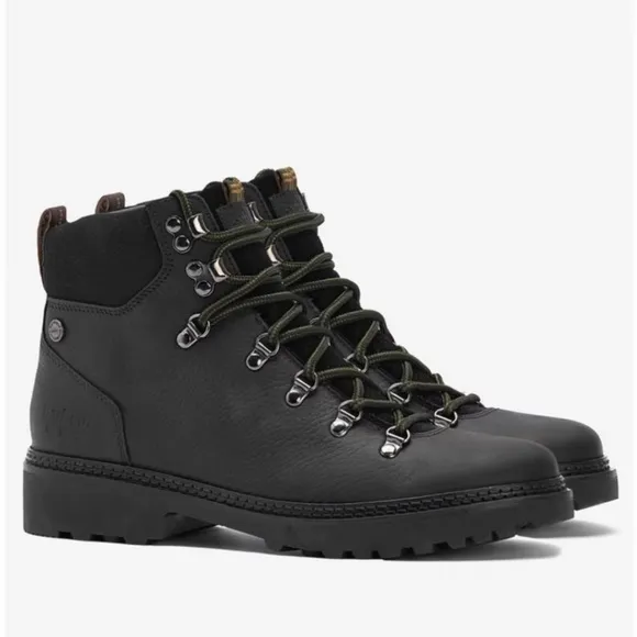Barbor Black Belgrave Waterproof Leather Hiking Boots New No Box Size 7