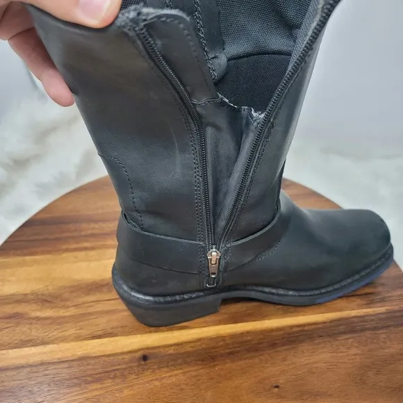 Bates Black Tahoe Side Zip Style E47100 Waterproof Buckle Womens Boots 8.5