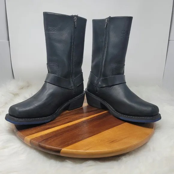 Bates Black Tahoe Side Zip Style E47100 Waterproof Buckle Womens Boots 8.5