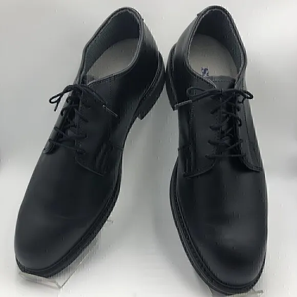 Bates Men's Unworn Black Lace Up Oxfords Shoes Non Marking Vibram Size 13C