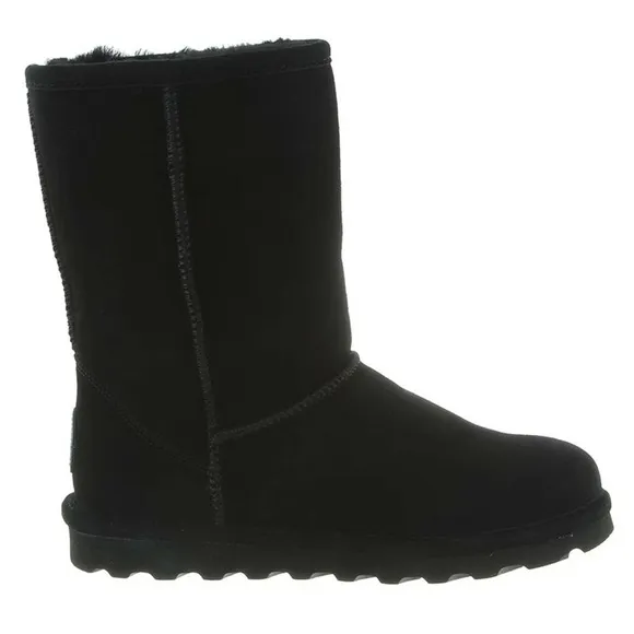 BearPaw Elle Short Suede Boots in Black size 8