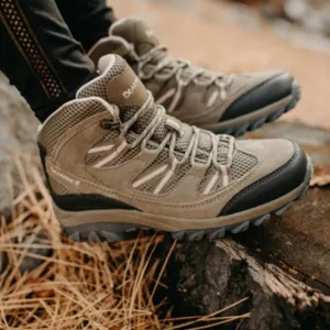 Bearpaw Tallac Hiking Boots Suede Lace Up Hiker Booties Natural Size 7 NEW