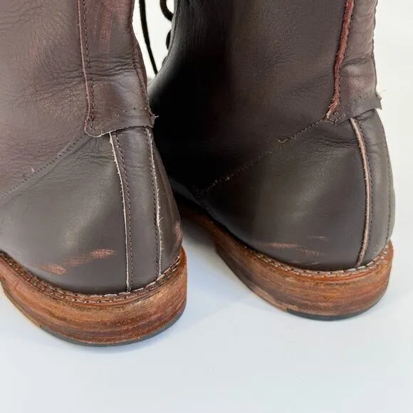 Bed Stu Boots Mens Sz 12 M Leather Short Ankle Brown Lace Up