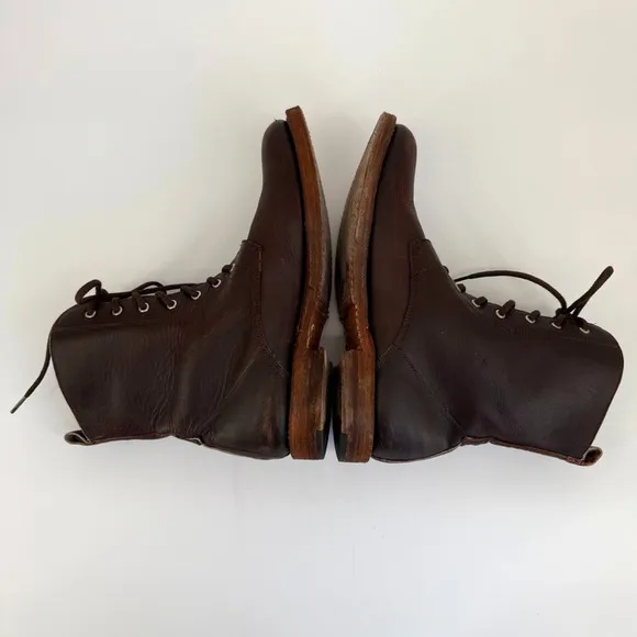 Bed Stu Boots Mens Sz 12 M Leather Short Ankle Brown Lace Up