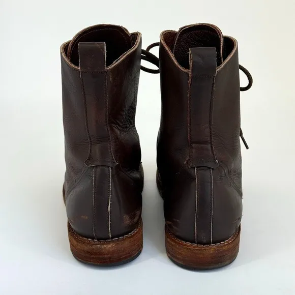 Bed Stu Boots Mens Sz 12 M Leather Short Ankle Brown Lace Up