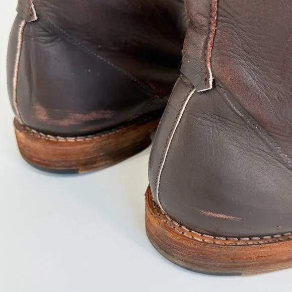 Bed Stu Boots Mens Sz 12 M Leather Short Ankle Brown Lace Up