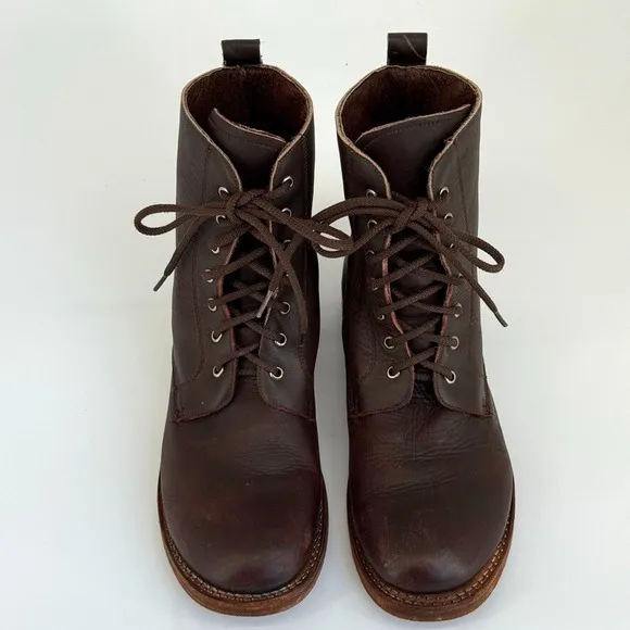 Bed Stu Boots Mens Sz 12 M Leather Short Ankle Brown Lace Up