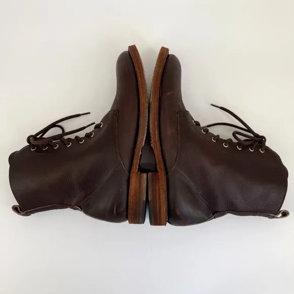 Bed Stu Boots Mens Sz 12 M Leather Short Ankle Brown Lace Up