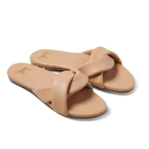 🆕Beek Twistybird Slide Leather Sandal Beach Nude Tan NIB Size 9
