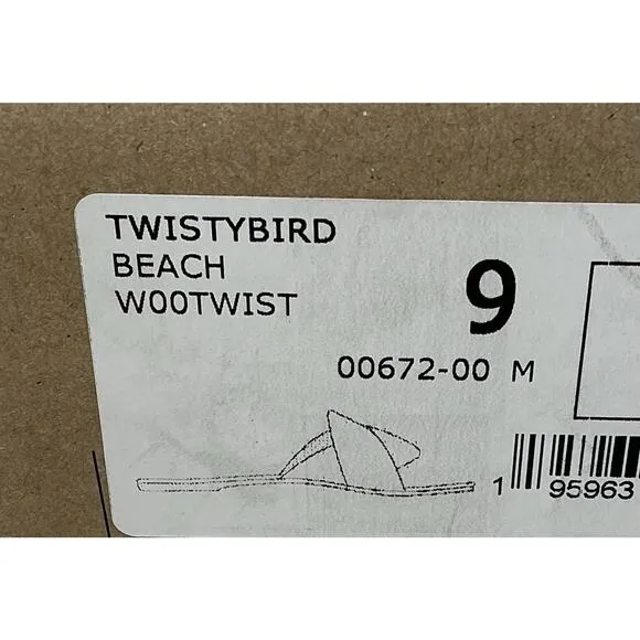 🆕Beek Twistybird Slide Leather Sandal Beach Nude Tan NIB Size 9