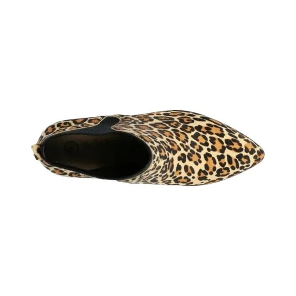 Bella Vita  Ankle Bootie Women’s Animal Leopard Print  Leather Suede Boots 6.5WW