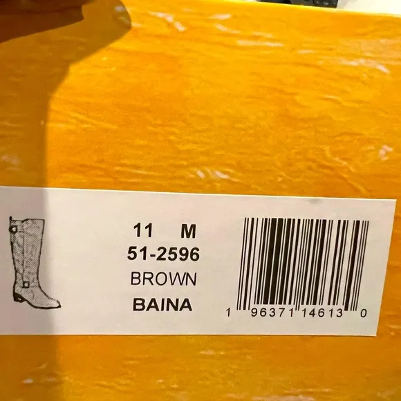 Bella Vita Baina Block Heel Tall Boots in Brown, Size 11 New in Box